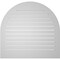 Ekena Millwork Round Top Surface Mount PVC Gable Vent: Functional, w/ 3-1/2"W x 1"P Standard Frame, 42"W x 40"H GVPRT42X4001SF - alternate 5
